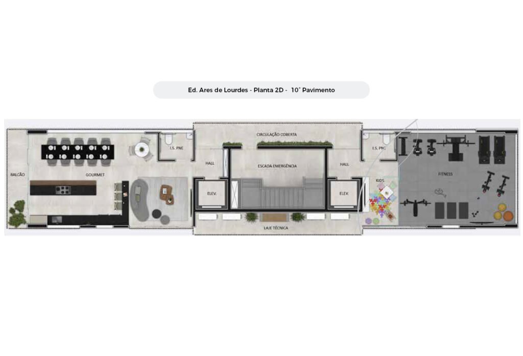 Planta de apartamento no bairro Lourdes
