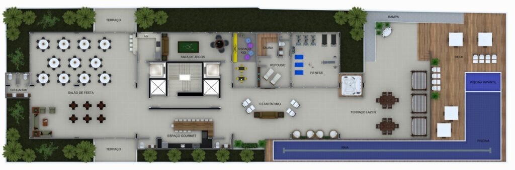 Planta de apartamento do Quintessence