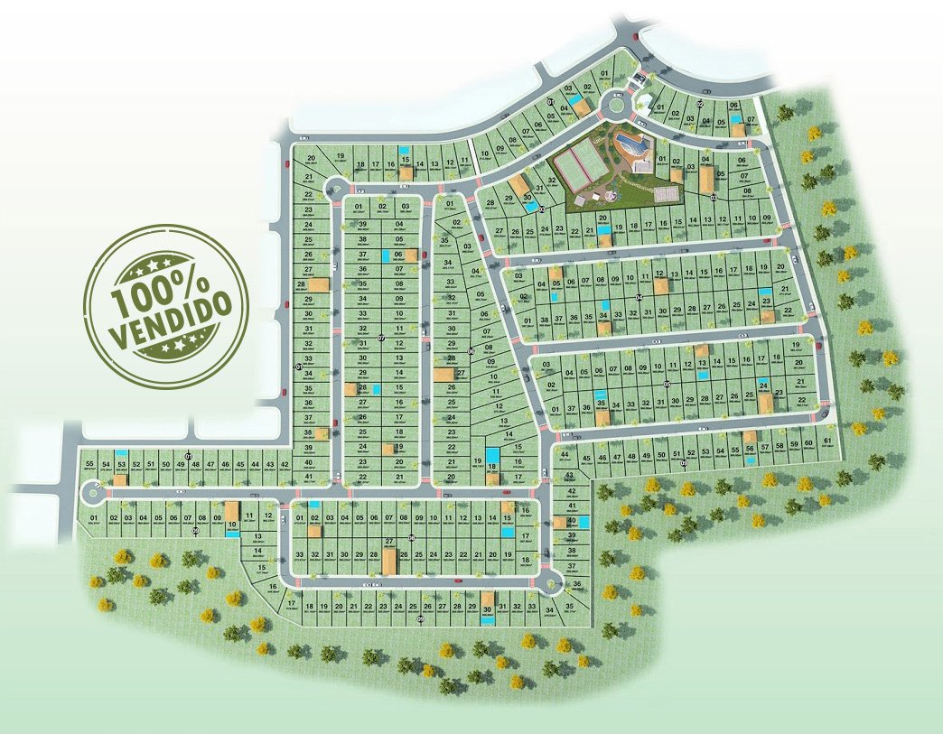Implantação do Blue Garden Ecoville São Pedro